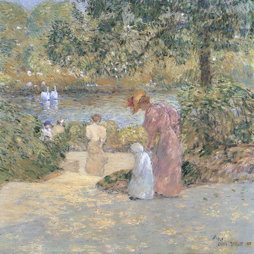 Descending the Steps, Central Park by Frederick Childe Hassam, 1895