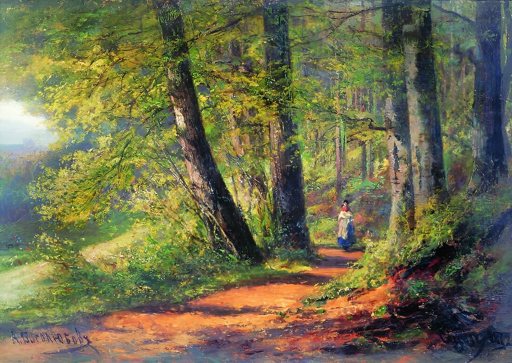 In the Park by Alexei Bogoliubov, 1872