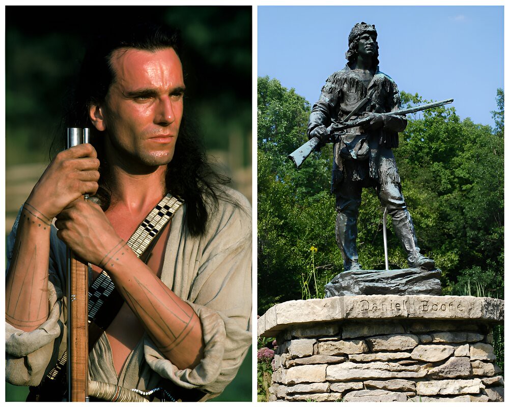 Actor Daniel Day-Lewis trained hard to learn frontiersman skills like those of Daniel Boone.