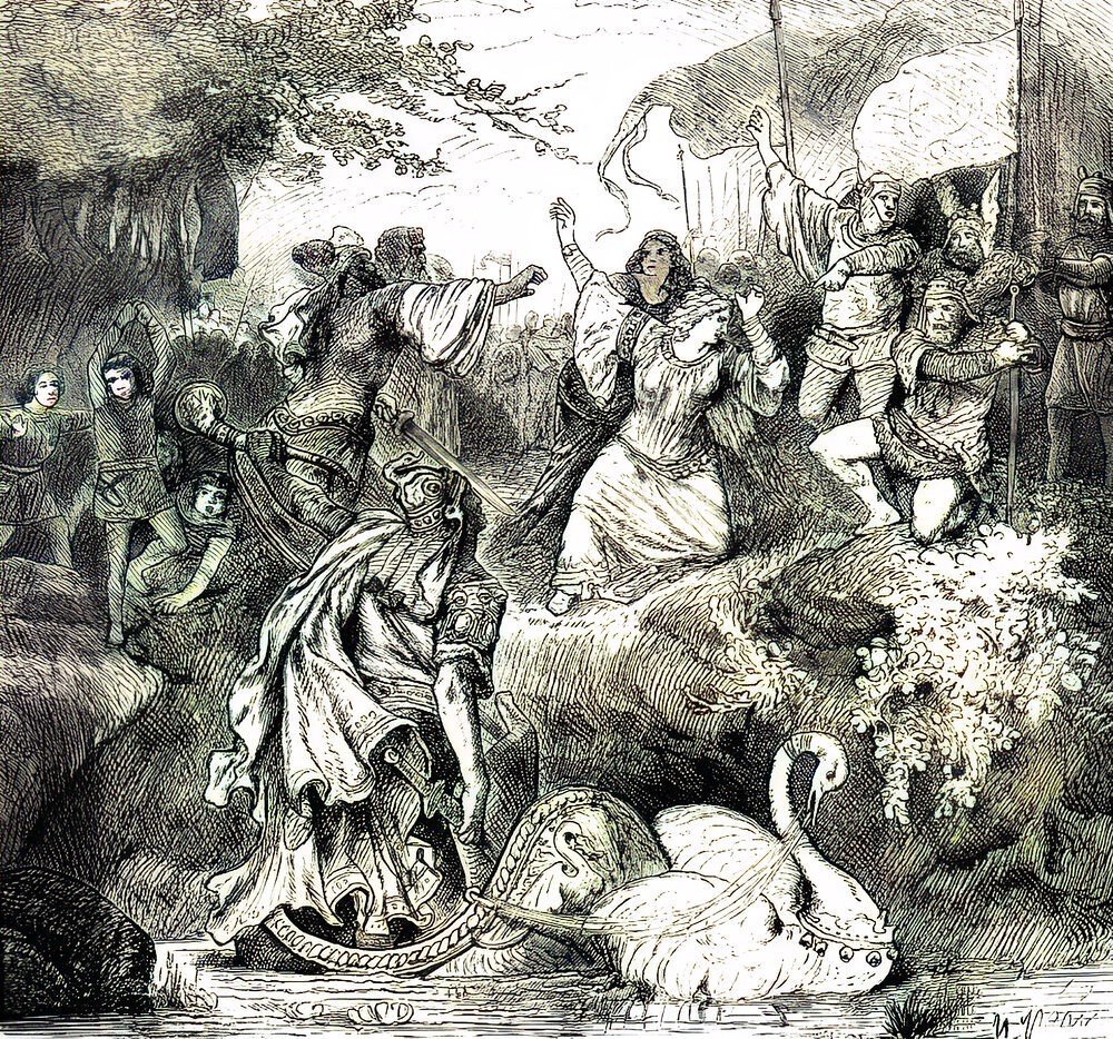 Lohengrin rescues a damsel in distress