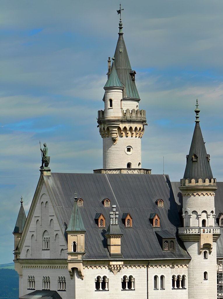 Neuschwanstein's Castle roof detail. Credit Oliver-Bonjoch