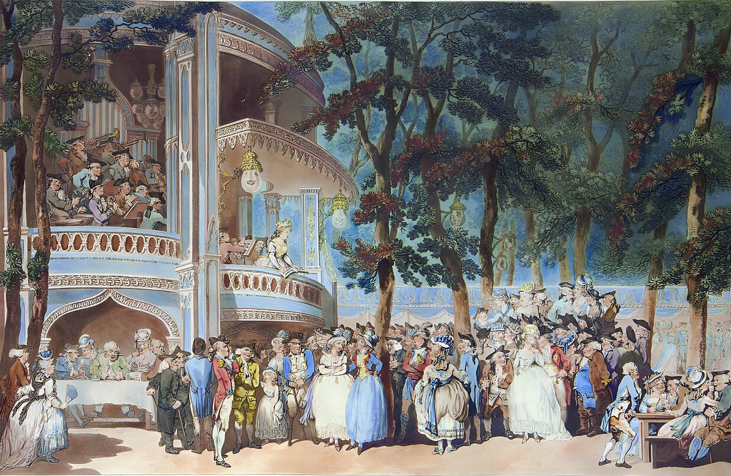 Vauxhall Gardens by Thomas Rowlandson, 1785