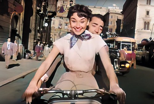 Audrey Hepburn and Gregory Peck in Roman Holiday (1953)