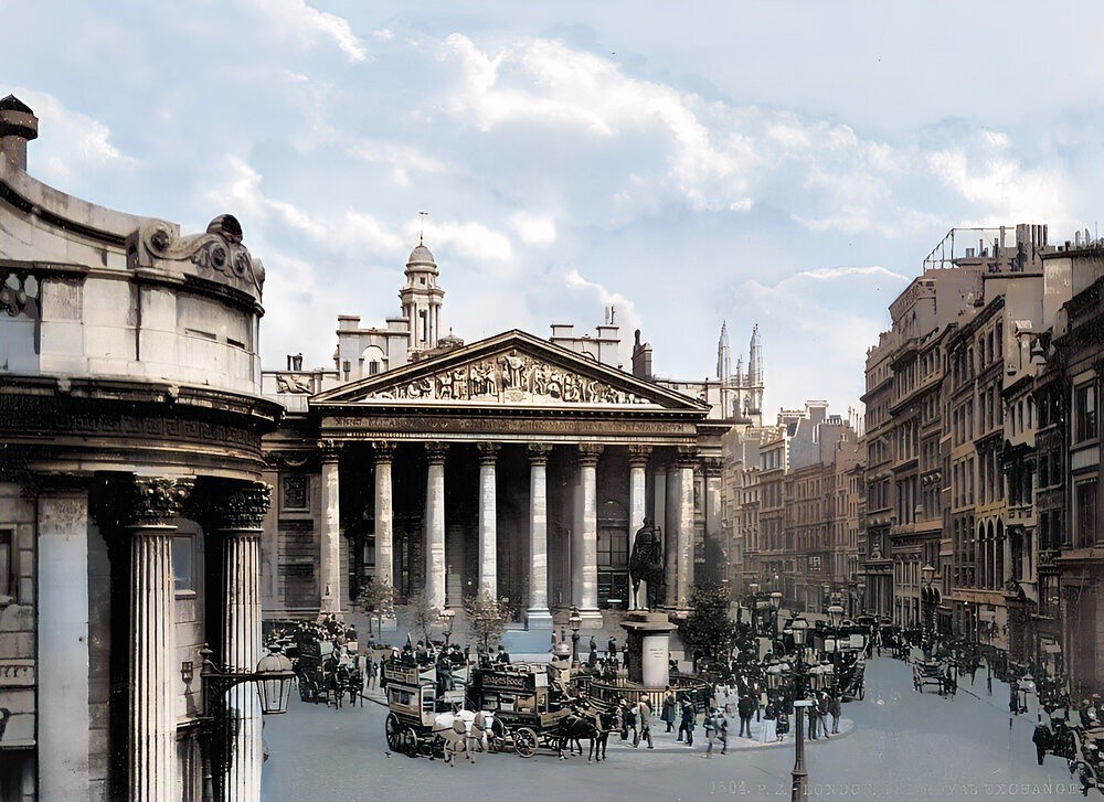 Royal Exchange, London, c.1890.