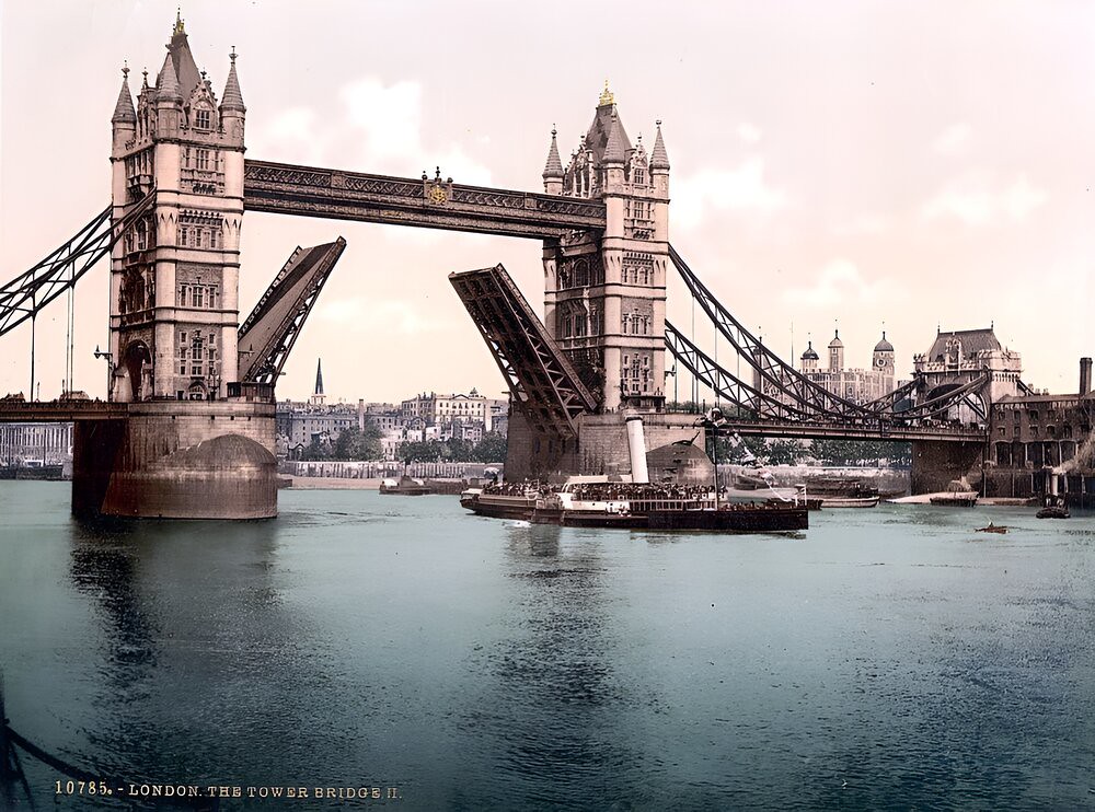 Tower Bridge, London, c.1895.