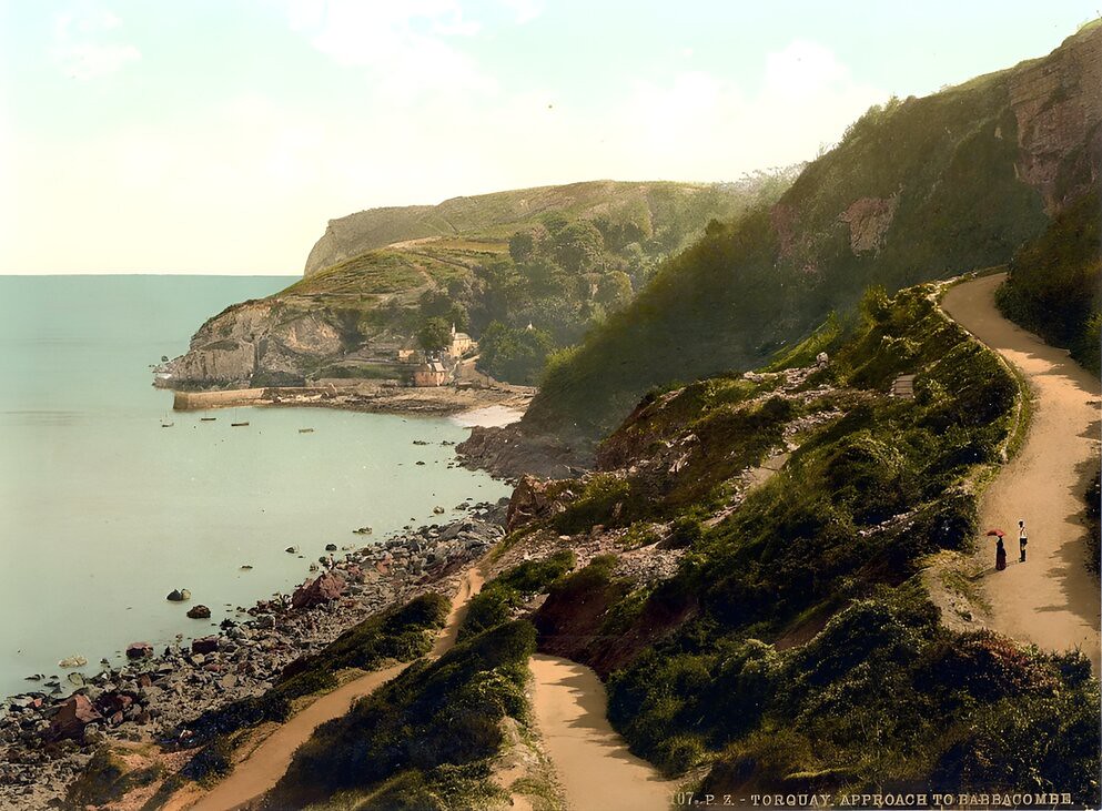 Approach to Babbacombe Beach, Torquay, Devon