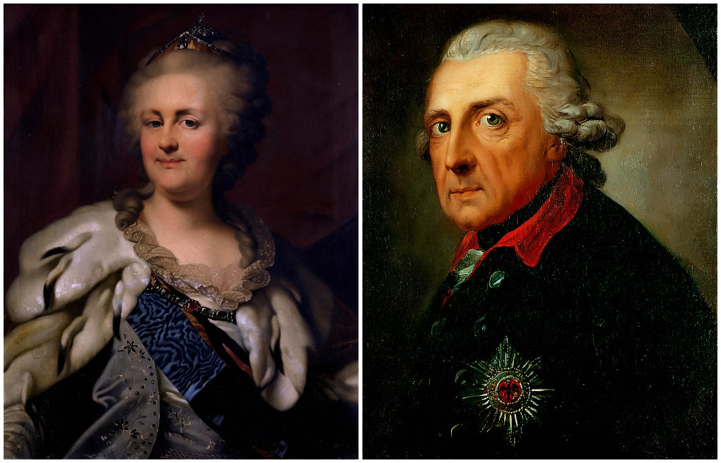 Catherine the Great of Russia and Frederick the Great of Prussia