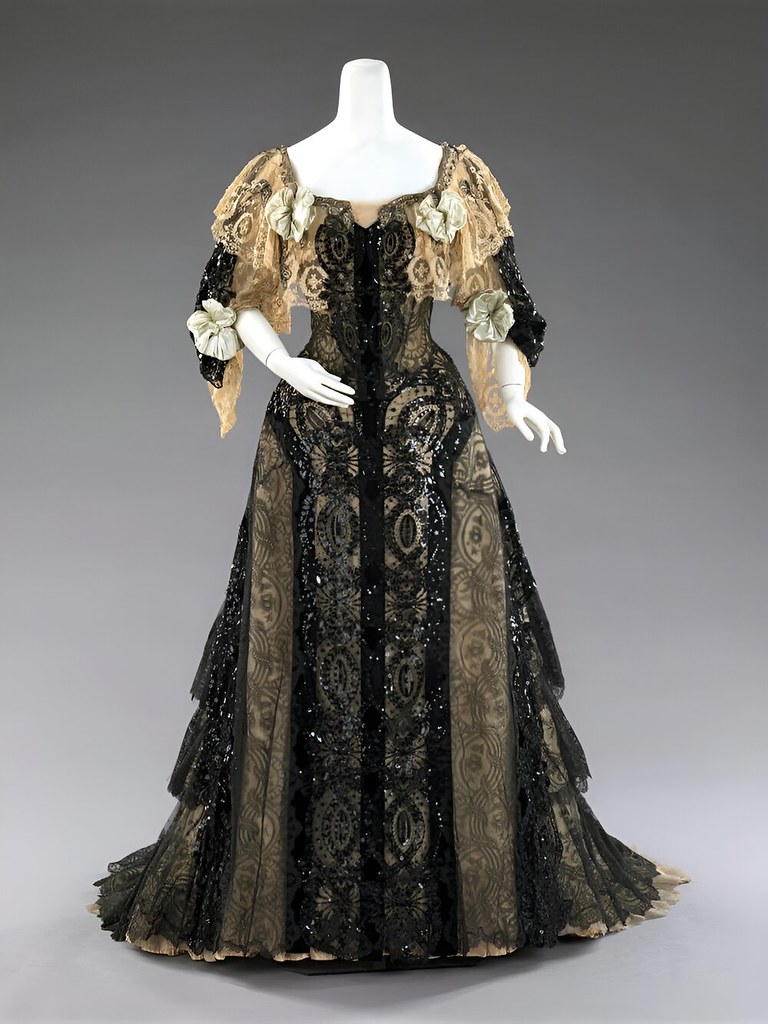 1890 Evening ensemble. American. Silk. metmuseum