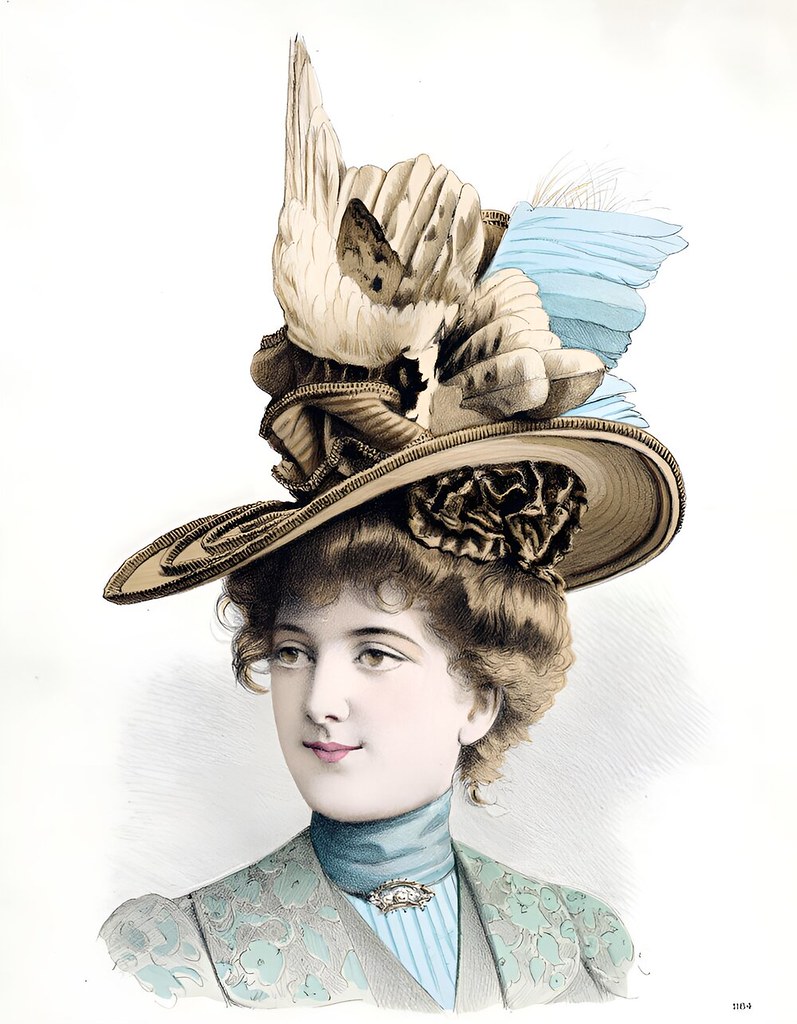 1899 Millinery Print. France