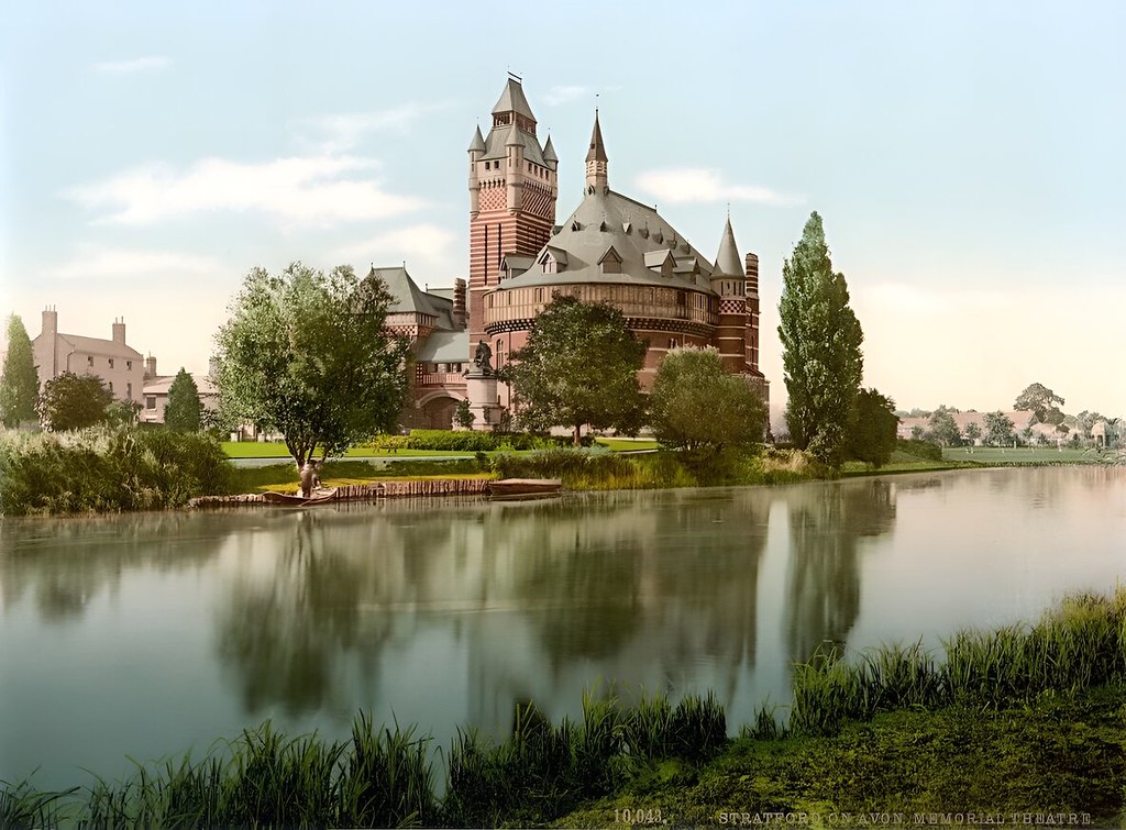 Shakespeare Memorial Theatre, Stratford-on-Avon, England, c. 1890–1900