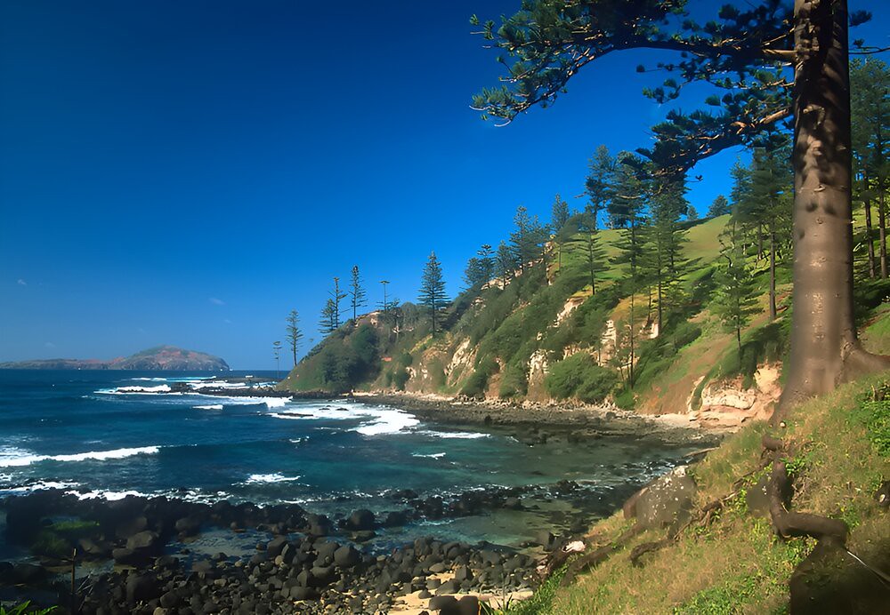 Bomboras, Norfolk Island. Image credit Steve Daggar