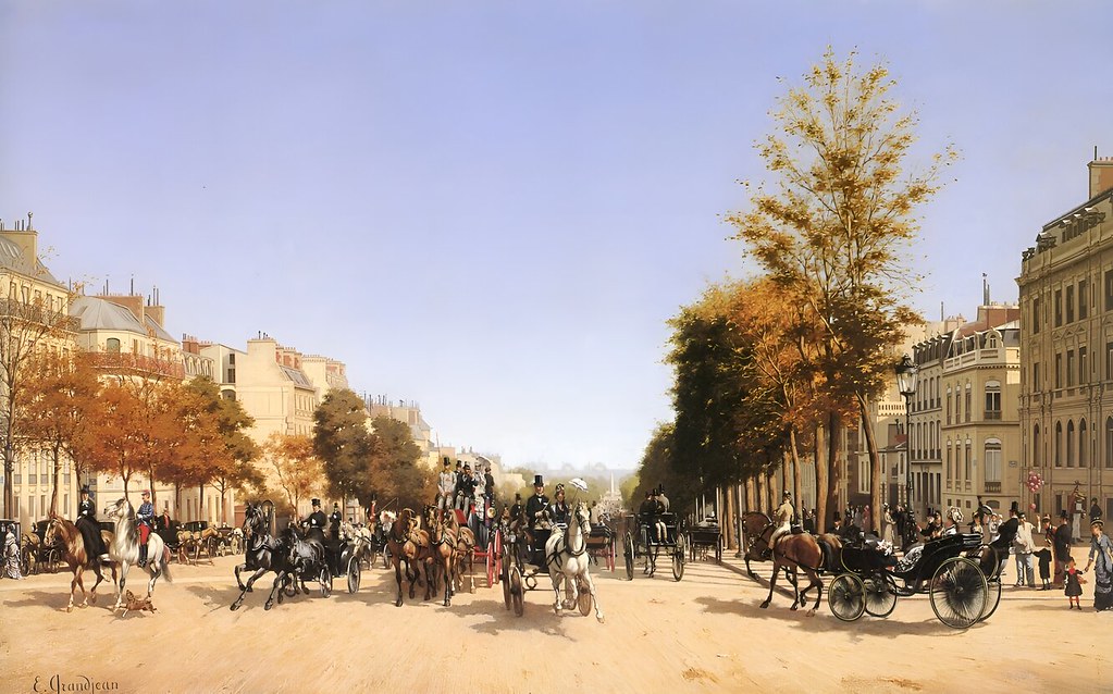 View of the Champs-Elysées from the Place de l'Etoile by Edmond-Georges Grandjean - 1878.