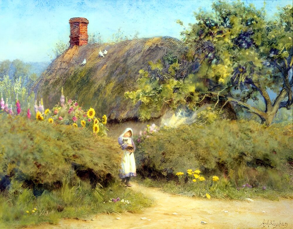 A Surrey Cottage by Helen Allingham