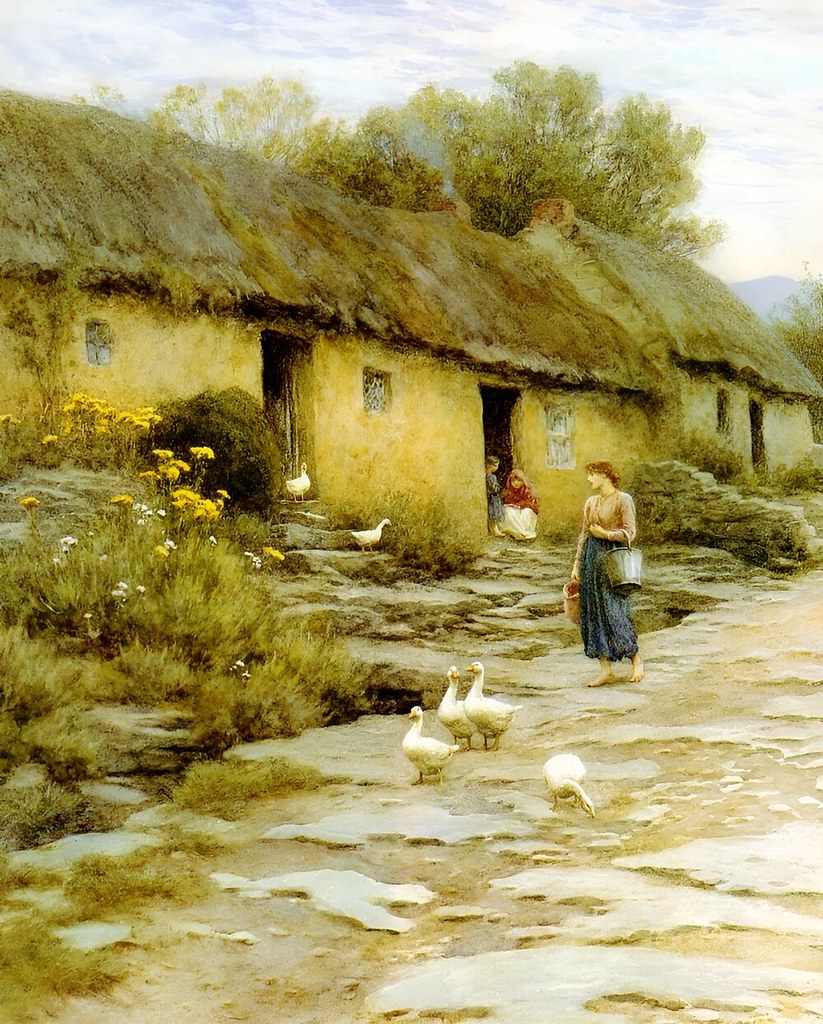 Irish Cottage by Helen Allingham