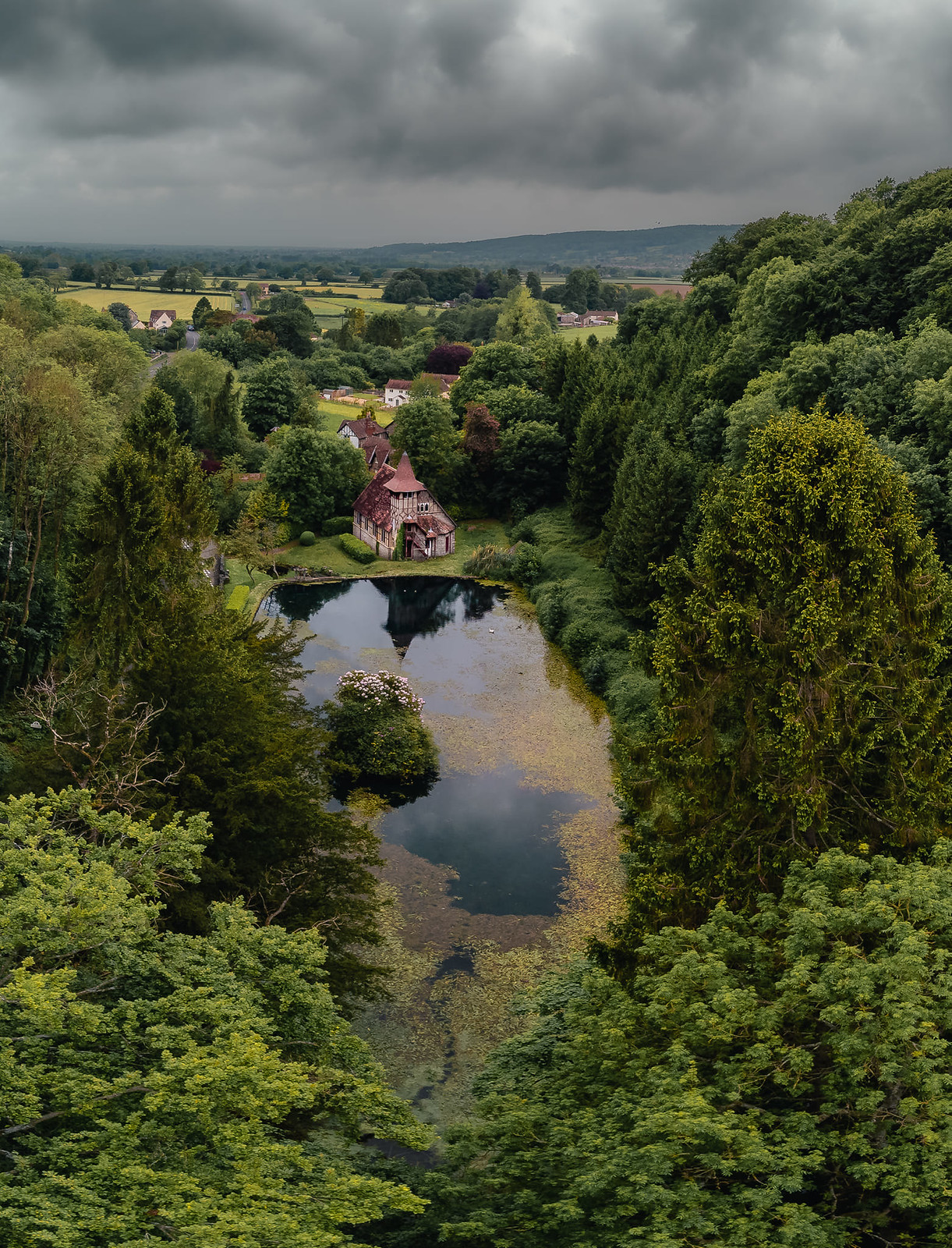 Rickford Chapel and pond