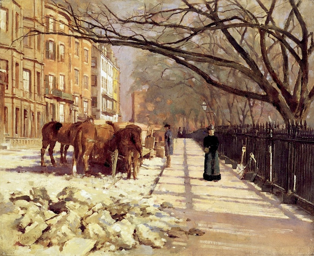 Beacon Street, Boston by Theodore Robinson - 1884