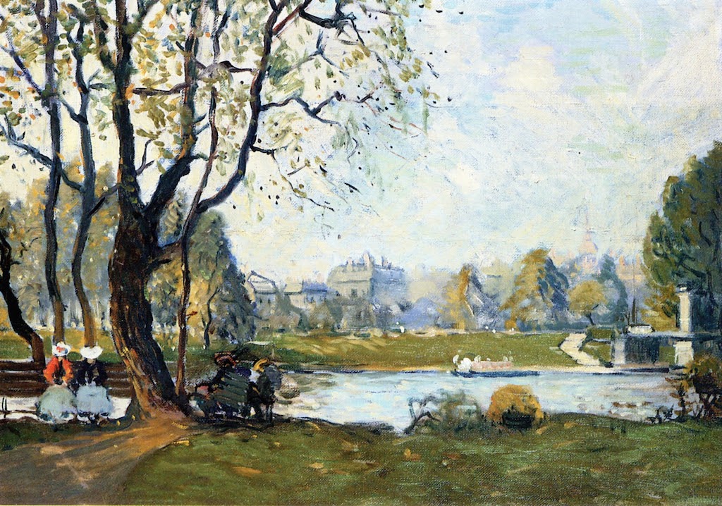 The Boston Public Garden in Spring Arthur Clifton Goodwin (1864 - 1929)